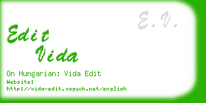 edit vida business card